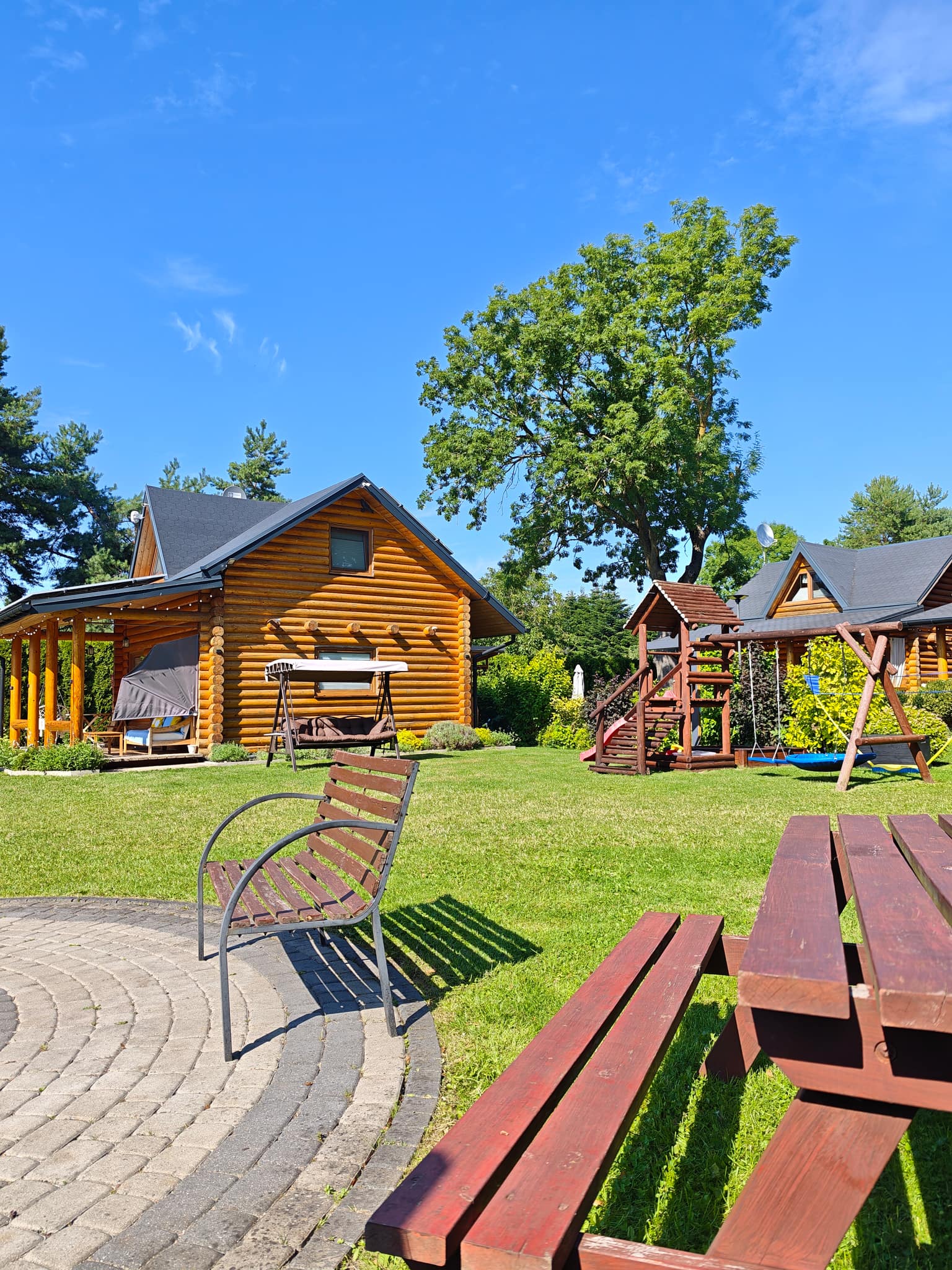 Blumen im Garten bei den Ferienhäusern